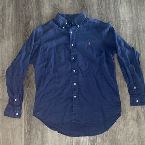 Ralph Lauren Navy Button Down Shirt